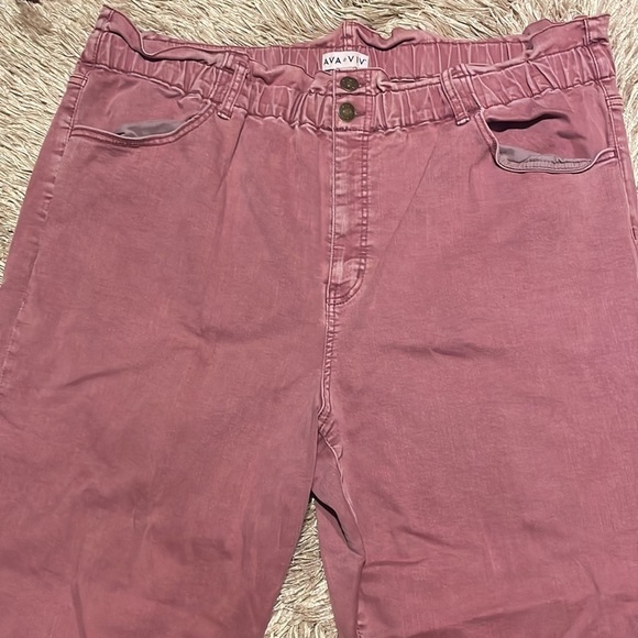 𝅺AVA‎ & Viv Pink Paperbag Jeans 24W - Picture 2 of 11